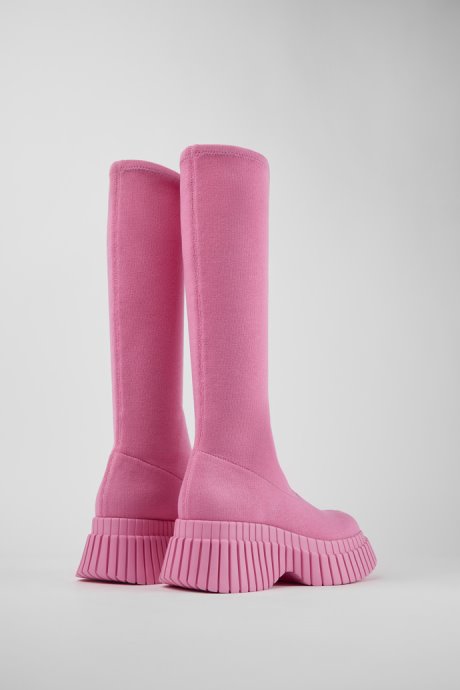 Camper Design Bcn Pink Textile Boots For Women