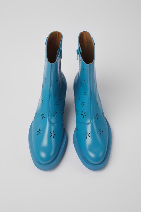 Bonnie Blue Leather Boots For Women Camper New Arrivals