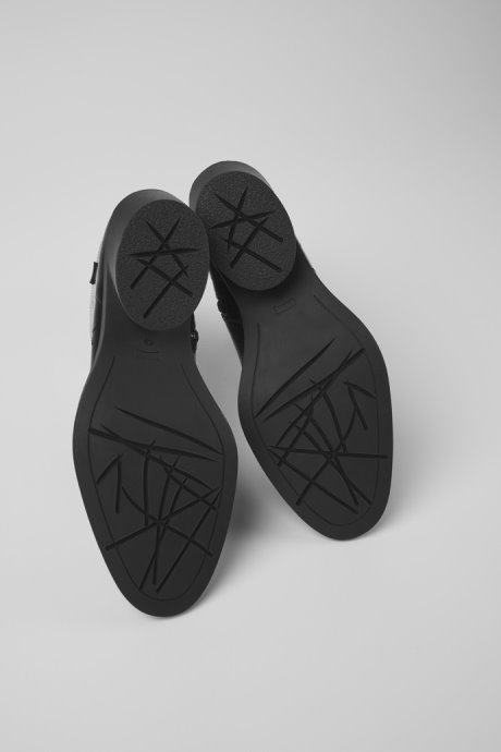 Design Bonnie Black Leather Boots For Women Camper