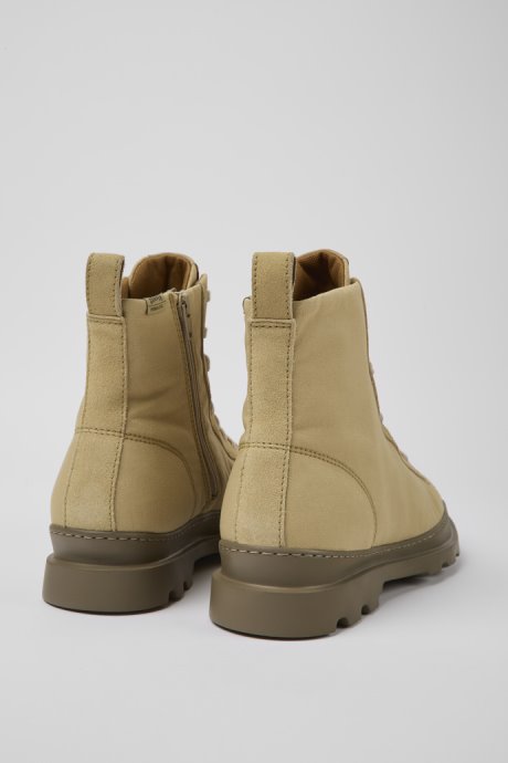 Brutus Beige Textile And Nubuck Ankle Boots For Women Exclusive Camper