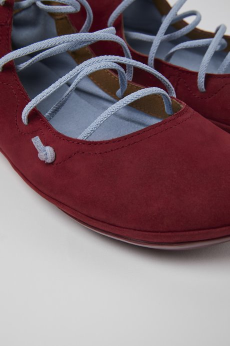 Right Burgundy And Blue Nubuck Shoes For Women Exclusive Camper