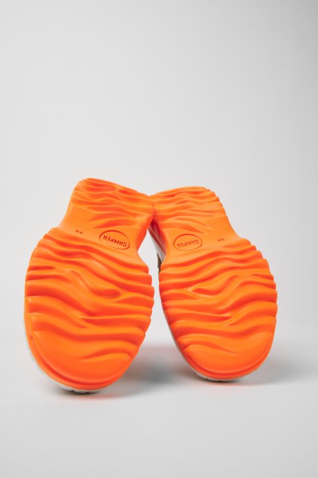 Camper Teix Orange And Beige Ankle Boots For Women New Arrivals