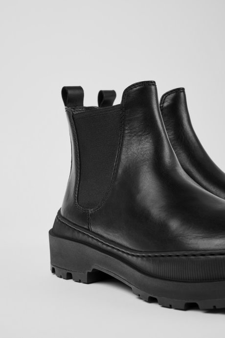 Camper Design Brutus Trek Michelin Black Leather Ankle Boots