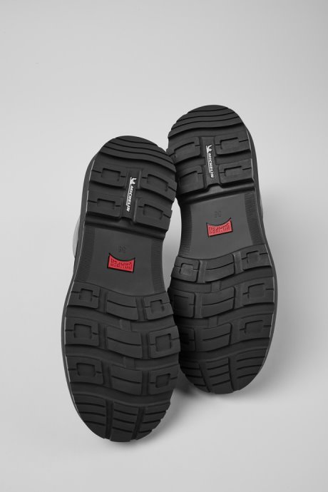 Design Brutus Trek Gore-Tex Black Leather Lace-Up Ankle Boots For Women Camper