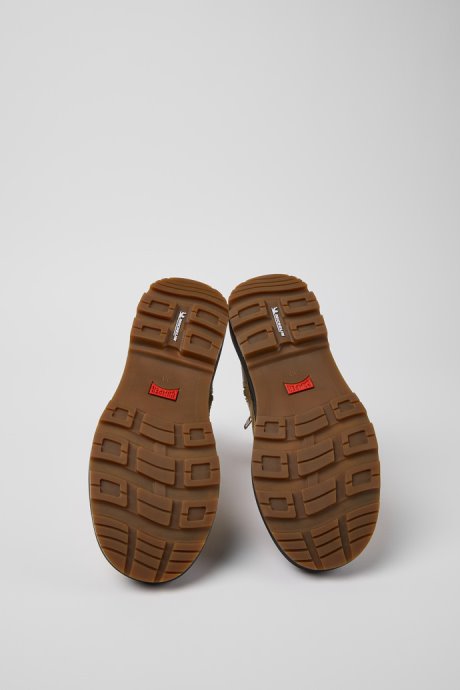 Brutus Trek Michelin Beige Leather Ankle Boots For Women Camper New Arrivals