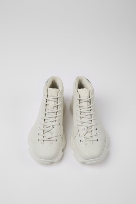 Karst White Non-Dyed Leather Sneakers For Women Camper New Arrivals