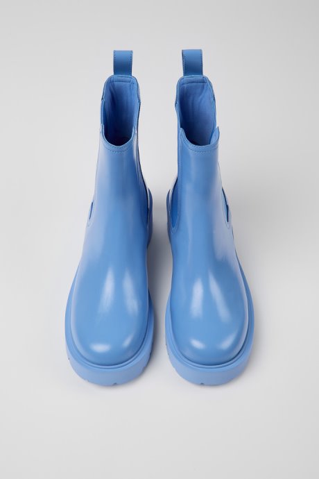 Camper Design Milah Blue Leather Chelsea Boots For Women