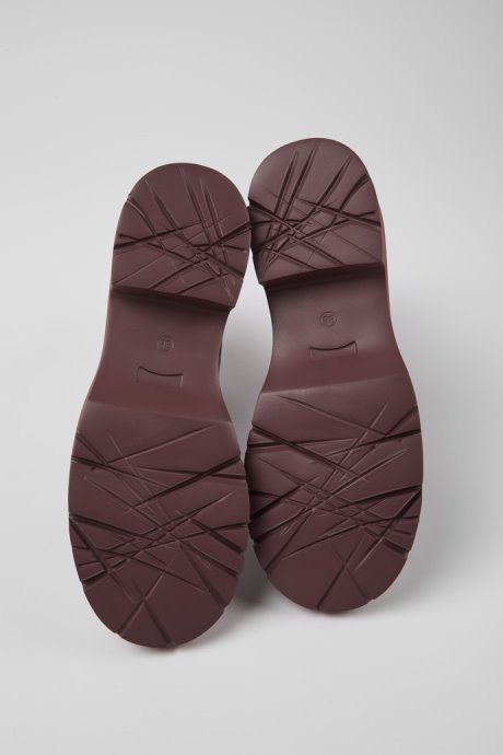 Milah Burgundy Leather Chelsea Boots For Women Camper New Arrivals