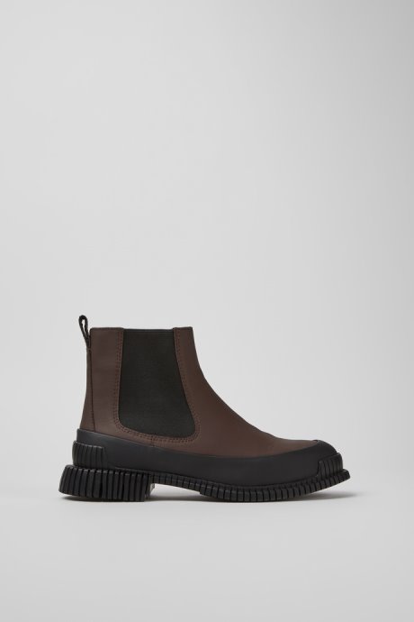 Pix Brown And Black Leather Chelsea Boots For Women Exclusive Camper