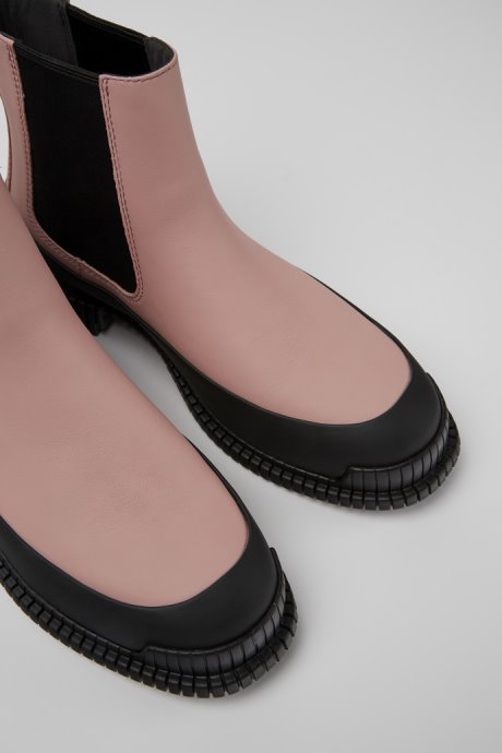 Pix Pink And Black Leather Chelsea Boots For Women Camper New Arrivals