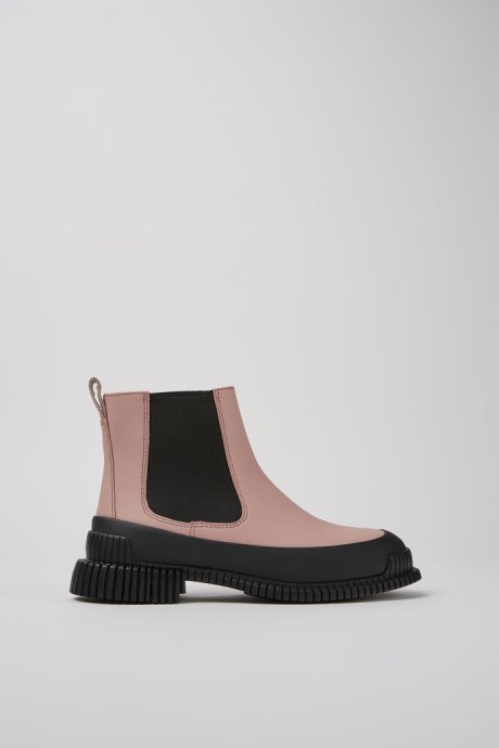 Pix Pink And Black Leather Chelsea Boots For Women Camper New Arrivals