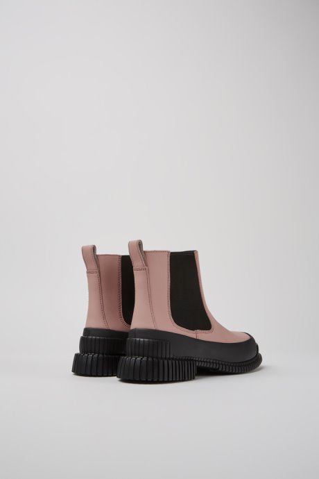 Pix Pink And Black Leather Chelsea Boots For Women Camper New Arrivals