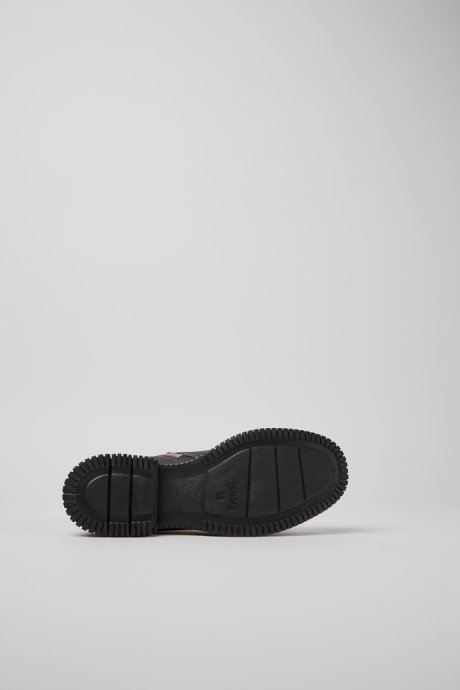 Exclusive Camper Pix Pink And Black Leather Lace-Up Boots For Women