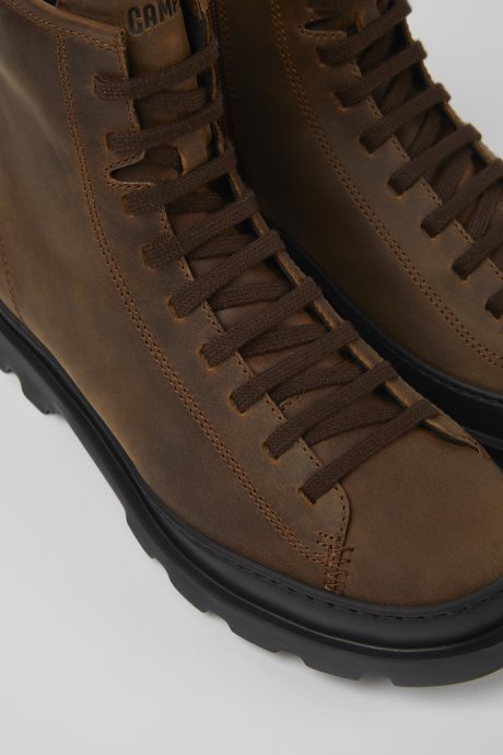Brutus Brown Medium Lace Boot For Women Camper New Arrivals