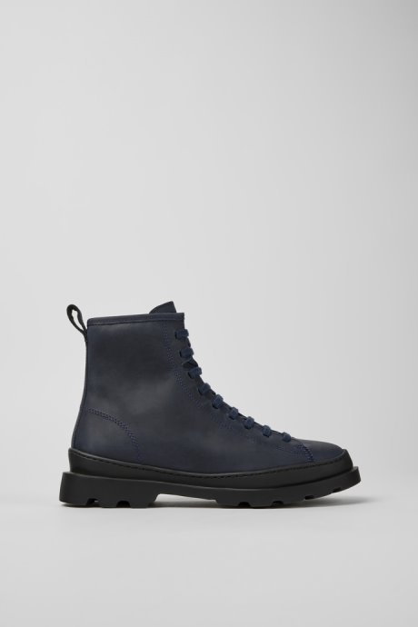 Camper Design Brutus Navy Blue Nubuck Ankle Boots For Women