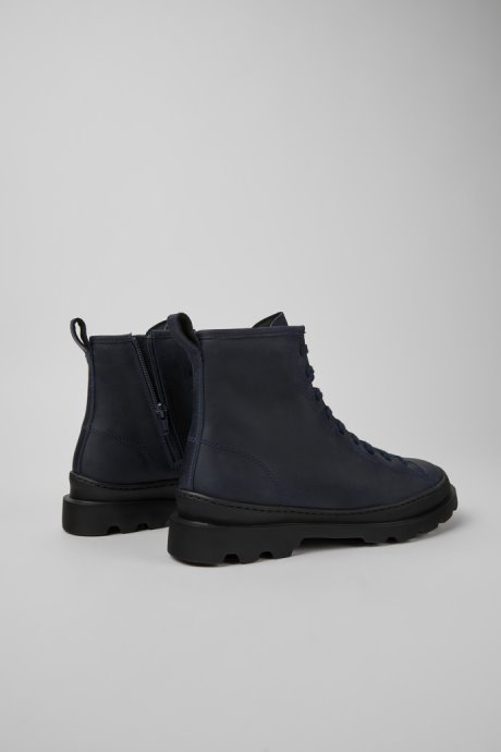 Camper Design Brutus Navy Blue Nubuck Ankle Boots For Women