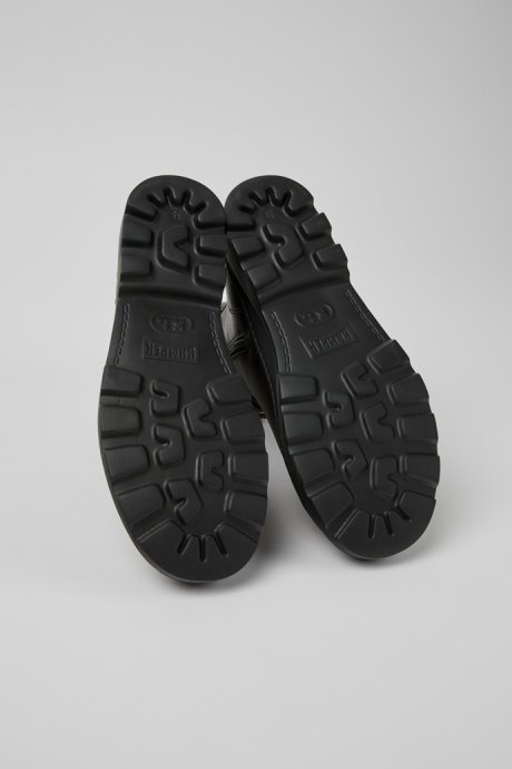 Design Brutus Dark Brown Leather Ankle Boots For Women Camper