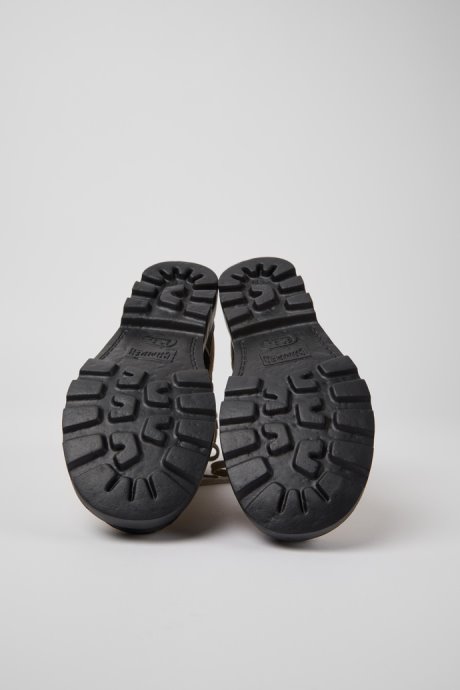 Camper Design Brutus Beige Textile And Leather Ankle Boots For Women