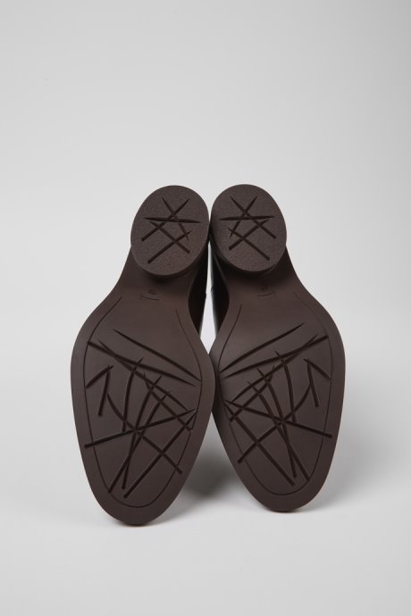 Camper Bonnie Dark Brown Leather Boots For Women New Arrivals