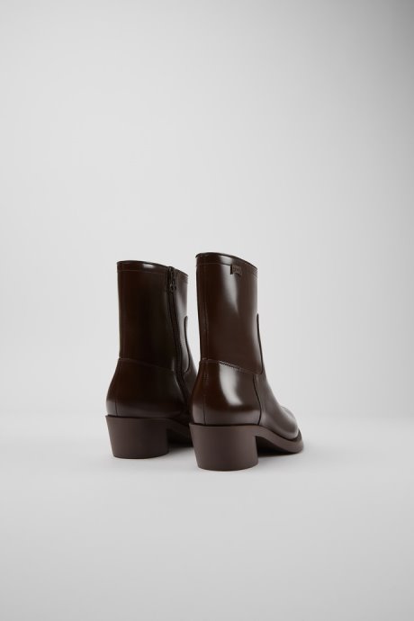 Camper Design Bonnie Dark Brown Ankle Boots For Women