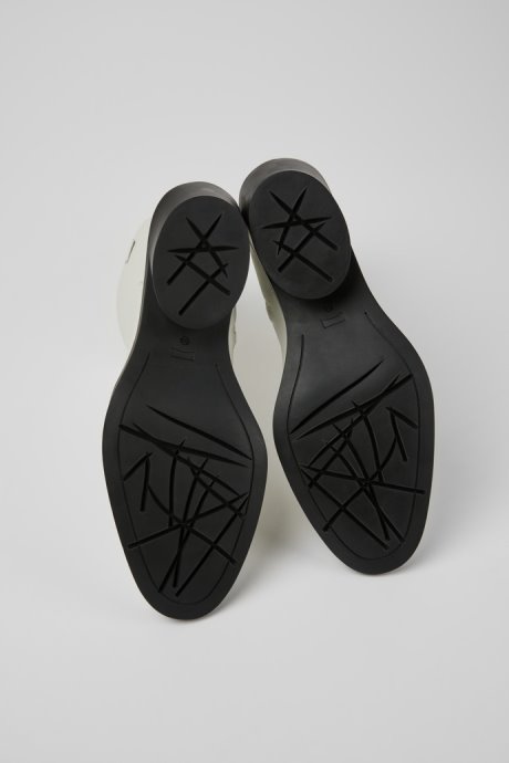 Camper Bonnie White Leather Ankle Boots For Women New Arrivals