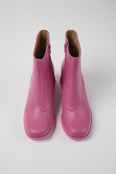 Camper Kiara Pink Leather Ankle Boots New Arrivals
