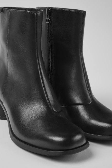 Kiara Black Leather Ankle Boots Exclusive Camper