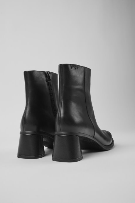 Kiara Black Leather Ankle Boots Exclusive Camper