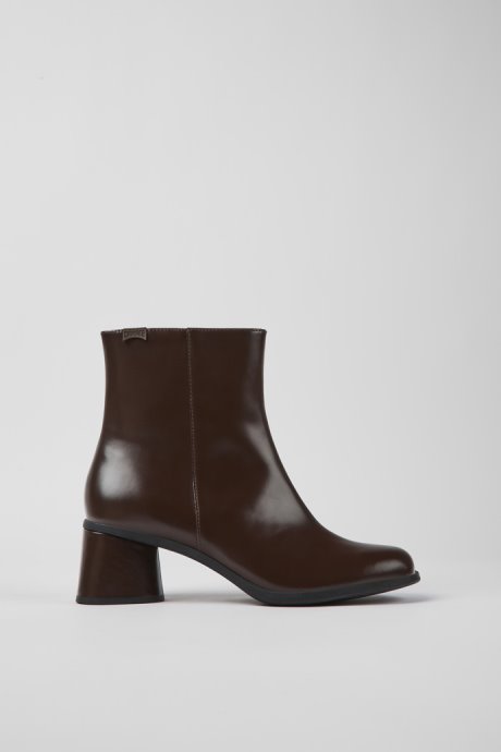 Camper Kiara Brown Leather Ankle Boots New Arrivals