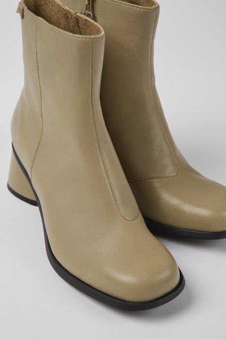 Camper Kiara Beige Leather Ankle Boots New Arrivals