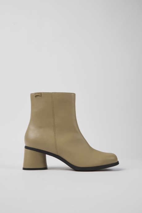 Camper Kiara Beige Leather Ankle Boots New Arrivals