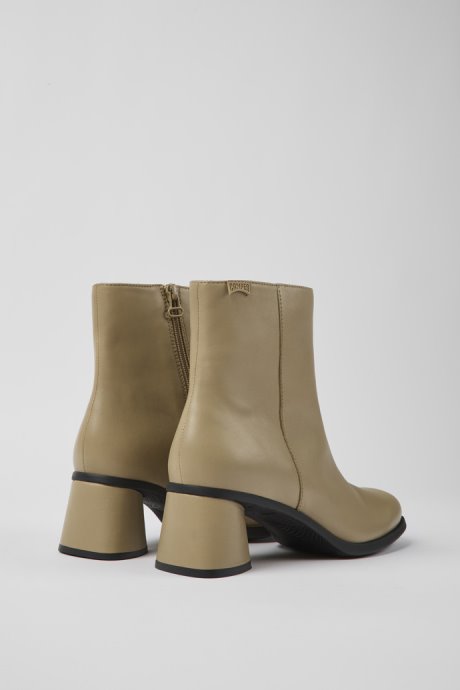 Camper Kiara Beige Leather Ankle Boots New Arrivals