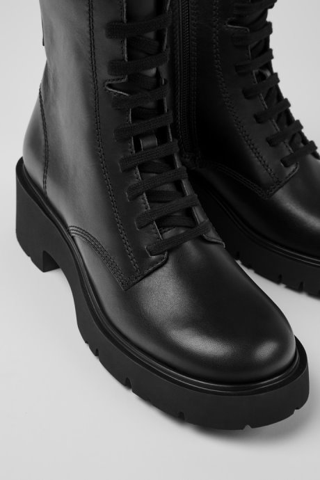 Milah Black Lace-Up Boots For Women Camper New Arrivals