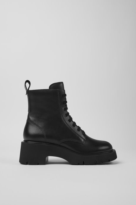Milah Black Lace-Up Boots For Women Camper New Arrivals