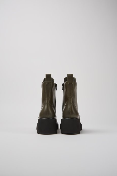 Milah Green Lace-Up Boots For Women Camper New Arrivals