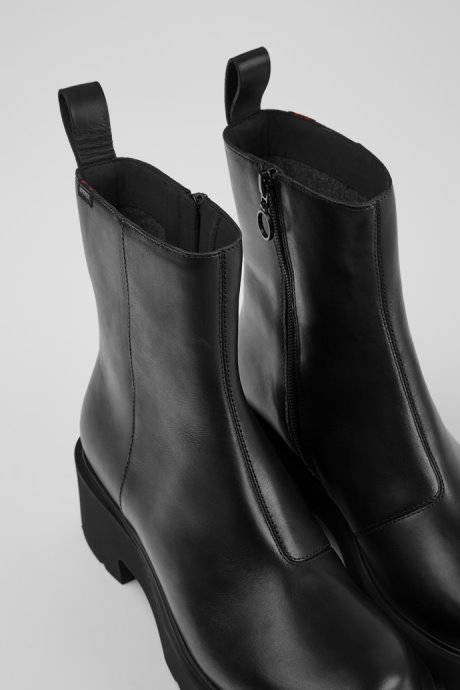 Camper Milah Gore-Tex Black Leather Zip Boots For Women New Arrivals