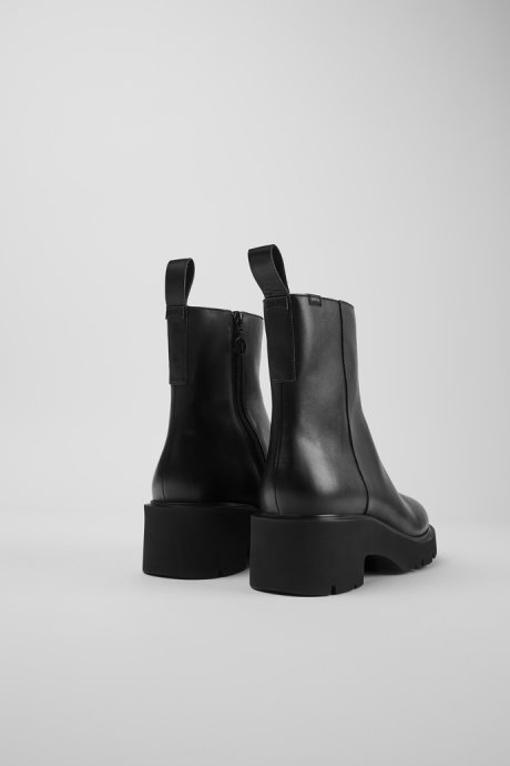Camper Milah Gore-Tex Black Leather Zip Boots For Women New Arrivals