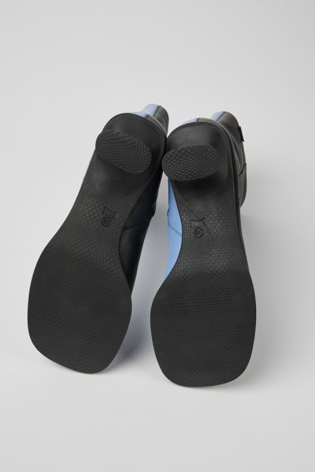 Camper Twins Blue And Black Leather Ankle Boots For Women New Arrivals