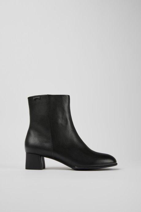 Camper Katie Black Leather Ankle Boots New Arrivals