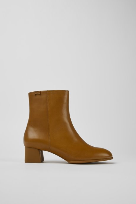 Design Katie Brown Leather Ankle Boots Camper