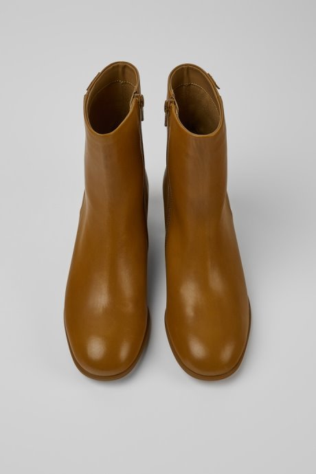 Design Katie Brown Leather Ankle Boots Camper
