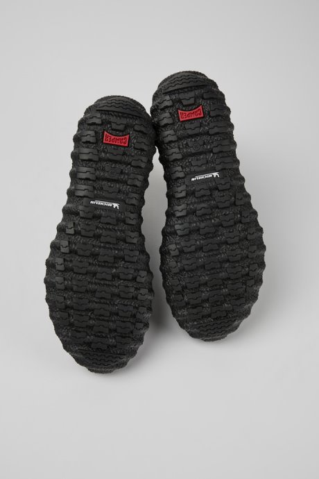 Camper Design Ground Michelin Dark Green Textile And Leather Ankle Boots For Women