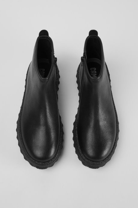 Design Ground Michelin Women's Black Ankle Boot With Zip Camper