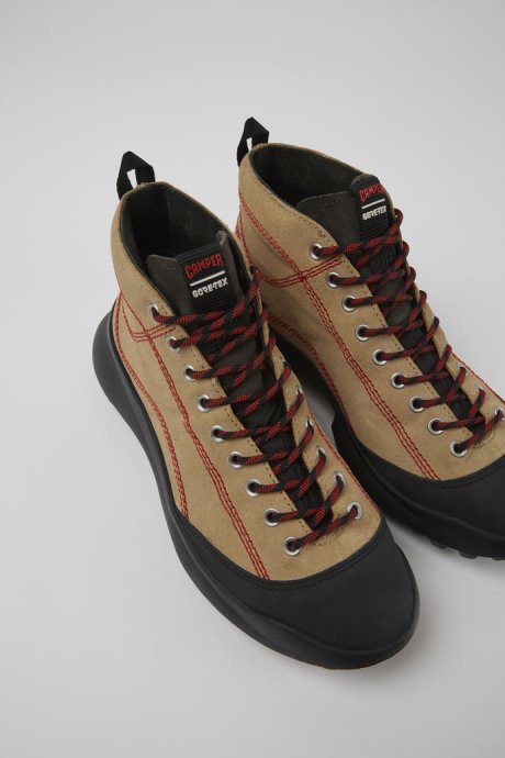 Camper Design Crclr Gore-Tex Beige Nubuck And Textile Sneakers For Women