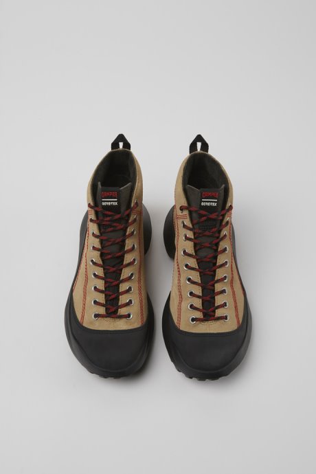 Camper Design Crclr Gore-Tex Beige Nubuck And Textile Sneakers For Women