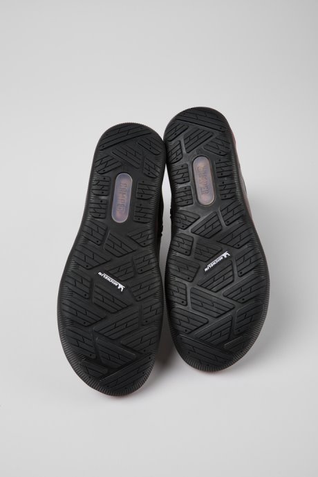 Camper Design Peu Pista Michelin Gray Recycled Nylon And Leather Boots For Women