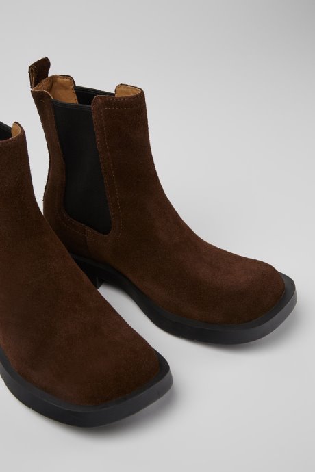 Mil 1978 Brown Nubuck Chelsea Boots For Women Exclusive Camper