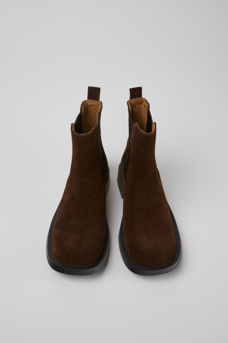 Mil 1978 Brown Nubuck Chelsea Boots For Women Exclusive Camper