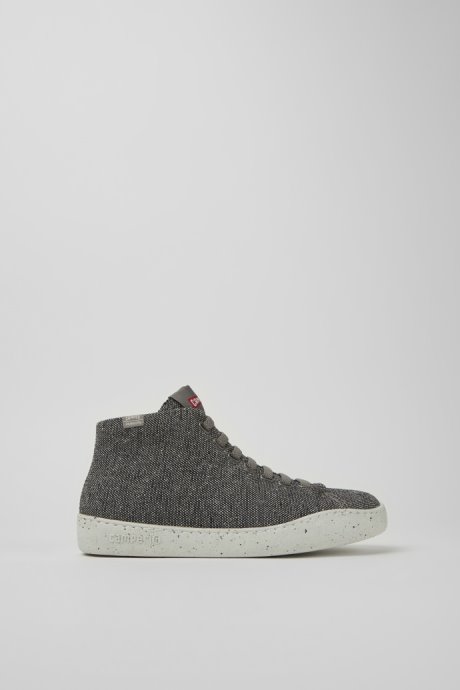 Design Peu Touring Gray And Black Recycled Wool Sneakers For Women Camper