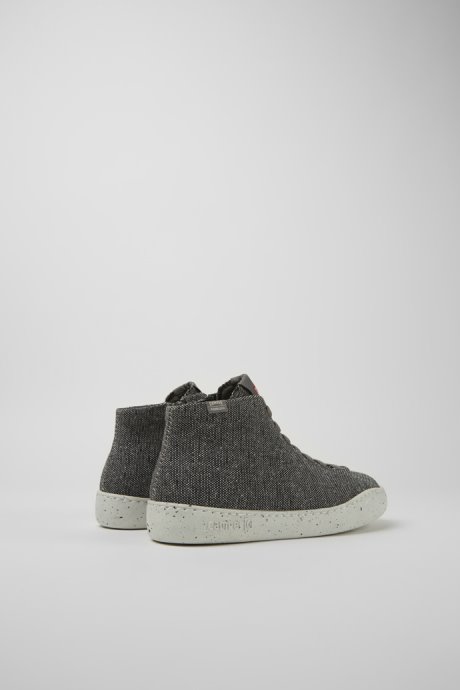 Design Peu Touring Gray And Black Recycled Wool Sneakers For Women Camper